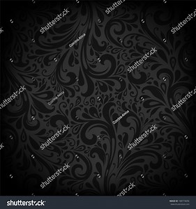 Black Vector Background Floral Pattern Wallpaper Stock Vector (Royalty Free) 188774696 | Shutterstock