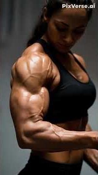 AI bodybuilders flex biceps
