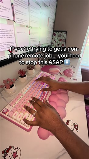 Most people aren’t struggling to find non-phone remote jobs… they’re struggling because of how they apply. If you keep applying to “customer service” roles, you’ll keep getting jobs that require calls. Non-phone roles are out there, but you have to be intentional: ✨ Search the right job titles ✨ Use the right keywords ✨ Apply to the right roles (data entry, medical records, chat support, admin) Once I got strategic, everything changed 💻💕 If you’re ready to stop taking calls all day… 👉🏽 link 