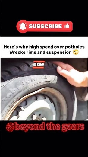 This Is What Happens When You Hit a Pothole at High Speed 💥 #Shorts #cartips