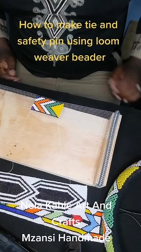 Crafting Beaded Tie and Safety Pin with Loom Beading Method