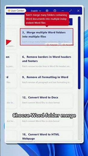 Batch merge Word files from a folder into one document