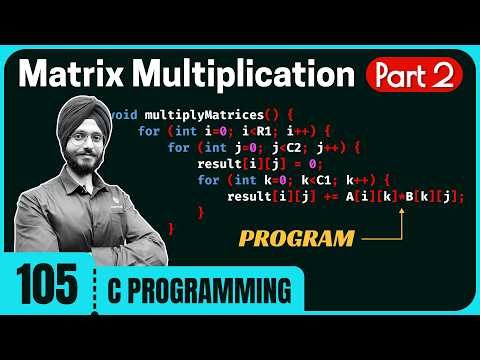 Matrix Multiplication Program in C (Part 2)