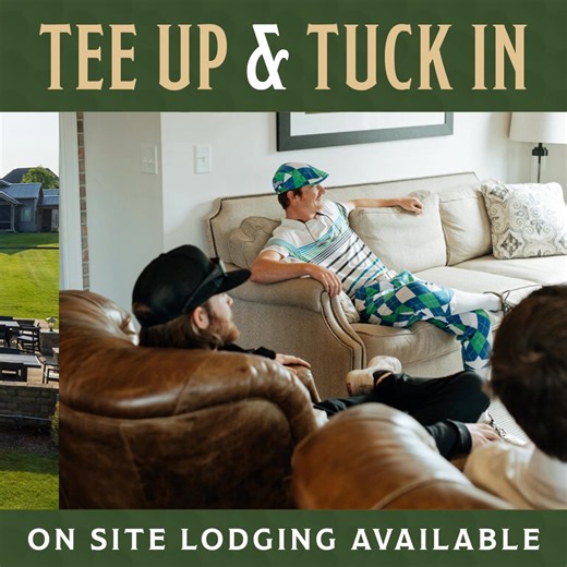 Visit in our on-site lodging, with private putting greens, fire pits, and screened porches for the ultimate stay-and-play experience. 🏌️‍♂️🏡 | Hermitage Golf Course