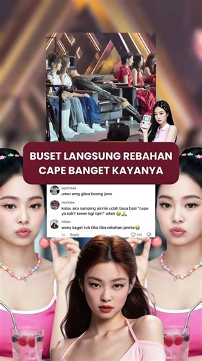 kayanya capek banget abis manggung langsung tiduran si jennie #blackpink #kpop #jennie #likejennie