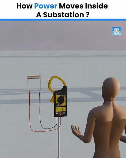 How Power Moves Inside A Substation? . . #viralfbreels #LifeADA #science #electricity #mustmatch #3danimation | LifeAda