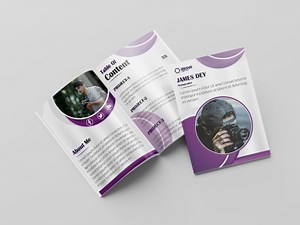 Professional product catalog layouts design with a creative company profile