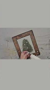 DIY Moss Christmas Tree in Rustic Frame | Easy Natural Christmas Decor