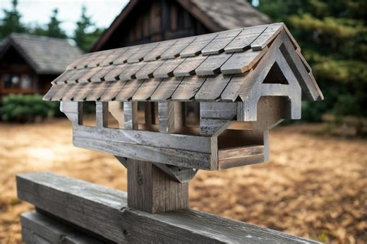 Handmade Cedar Covered Bridge Bird Feeder, Smoky Mountains Garden Decor, Rustic Wood Birdhouse - Etsy