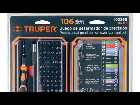 UNBOXING Y REVIEW DEL DESARMADOR DE PRECISIÓN TRUPER de 106 piezas 102398