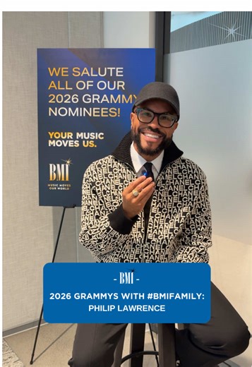 Our #BMIFamily #PhilipLawrence talks about the creative chances he took while writing APT. by ROSÉ and Bruno Mars, and how it all paid off while hanging out with us at our 2026 GRAMMY Party! ✨🎶 #BMIFamily #BMILA
