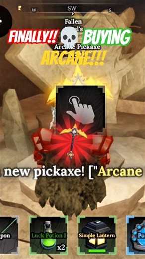 Omg! Finally buying arcane pickaxe!!🔥🔥💀 #theforge #roblox #shorts
