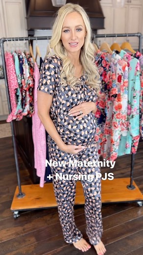NEW Maternity Nursing PJs just hit our web store 﫶 who says maternity wear can’t be fashionable? Our pajama collection are both chic and trendy, which will allow you to look gorgeous all throughout maternity and nursing. #maternity #nursing #breastfeeding #pregnancy | Double the Sprinkles | Facebook
