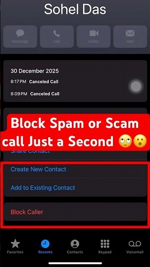 Stop Spam Calls on iPhone Instantly । Block Any Number on iPhone in Seconds #iphonetips #iphone