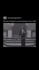164K views · 1.7K reactions | Norway officially launched regular color TV broadcasts on January 1, 1972. Before that, NRK had aired a few live events in color internationally, such as the 1971 Nobel Peace Prize, but still broadcast in black and white at home. The move to color was approved by Norway’s Parliament on December 9, 1970, marking a major shift in national broadcasting. | History In Pictures | Facebook