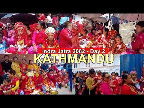 🇳🇵Kathmandu Indra Jatra Day 2 - Kumari Puja at Hanumandhoka, Basantapur Durbar Square 🇳🇵 2082