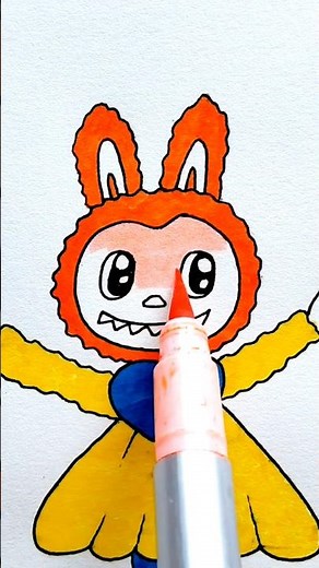✅️ How to Draw Labubu 💛🐰 | Cute Labubu Drawing for Kids | Easy Step-by-Step Cartoon Art ✨🖍️#kids