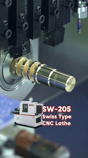 146K views · 1K reactions | Swiss Type CNC Demo – Eccentric Worm Shaft Machining  Machine: SW-205 CNC Lathe ✅ Side live tool head + high-gloss milling ✅ Dual-spindle synchronized cut-off ✅ Multi-axis turning-milling for eccentric parts SmartLathe SW-series – perfect for precision + complexity.  Learn more: https://www.smartlathe.com/sw-series #CNC #SwissLathe #EccentricShaft #TurningMilling | Smartlathe | Facebook