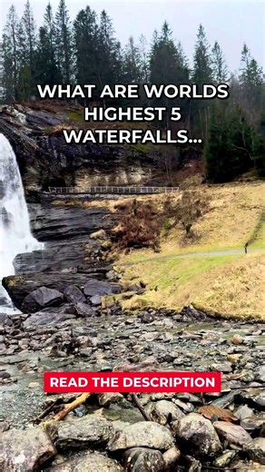 Five Highest Waterfalls In World #Shorts