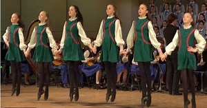 School girls steal the show with Irish dance routine