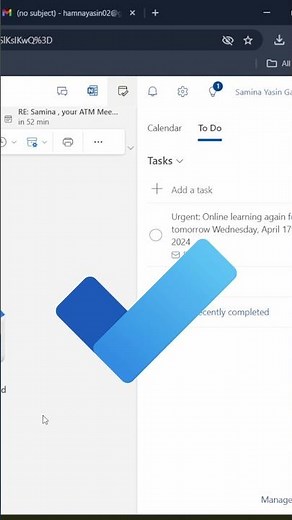 Quick Outlook Trick, Turn Your Emails into tasks #shorts #outlook