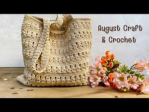 🧶❤️ Simple Crochet Tote Bag | Crochet Shoulder Bag tutorial step by step.