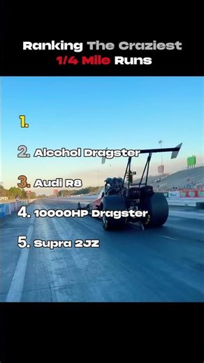Ranking The Craziest 1/4 Mile Runs 😲 #shorts #shortvideo #drag #automobile #usa