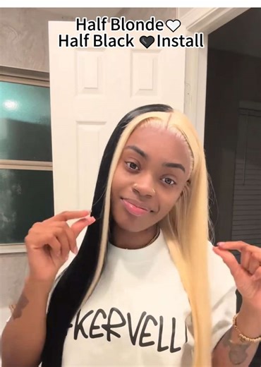Unique Half Black Half Blonde Wig Review