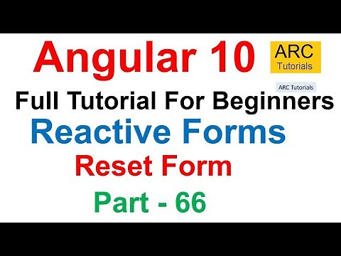 Angular 10 Tutorial #66 - Reactive Forms Reset Example | Angular 10 Tutorial For Beginners