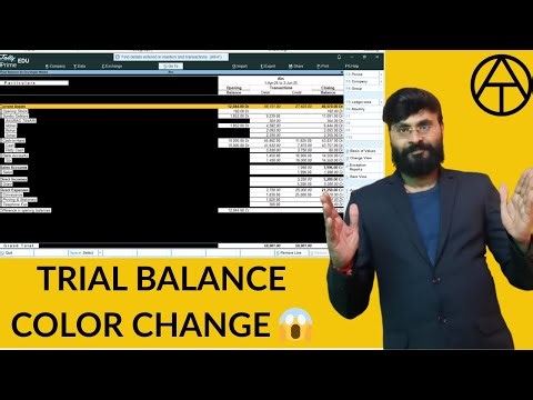 COLOURFULL TRIAL BALANCE Background Color Change using TDL | Hindi