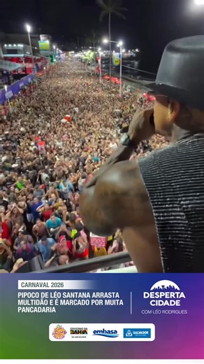 DESPERTA CIDADE on Instagram: "Na noite desta terça-feira (10), o Pipoco, comandado por Léo Santana, voltou a mostrar sua força ao reunir uma grande multidão no circuito Orlando Tapajós, no trecho entre o Clube Espanhol e o Farol da Barra. Apesar da animação e do destaque como um dos eventos mais aguardados do pré-Carnaval de Salvador, a folia também foi marcada por momentos de tensão, com registros de bri**gas e agre**ssões provocadas por alguns foliões que foram ao local com o intuito de causa