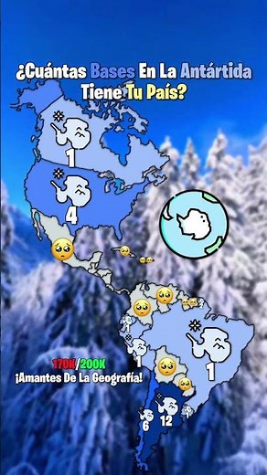 ¿Cuántas bases en la antártida tiene tu país? ❄️ #geografia #parati #mapa #viralvideo #geography