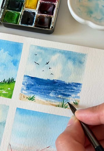 Painting Without Drawing Skills: A Miniature Watercolor Guide
