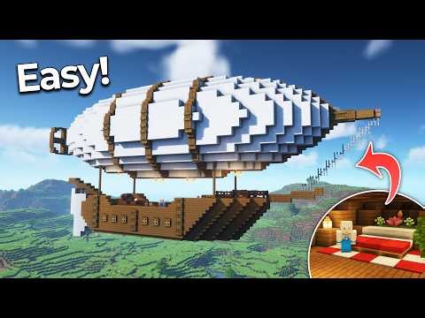 ⛏️ Minecraft Tutorial :: How to build an Airship ✈️ [마인크래프트 거대 비행선 집 만들기 건축강좌]