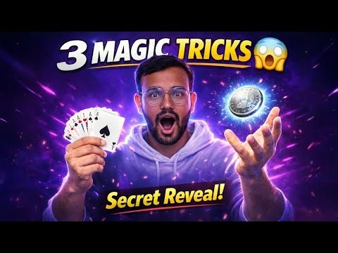 3 Amazing Magic Tricks With Cards & Coins 😱 (Secret Reveal)