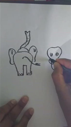 draw two elephants #drawing #art