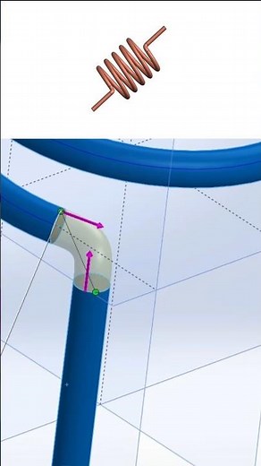Helical coiled tube fin using Solidworks #cadmonkeys #shortsfeed #shorts #solidworks #subscribe