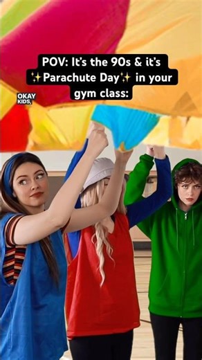 POV: It’s the #90s & it’s Parachute Day in your gym class. #nostalgia #90skids #millennials