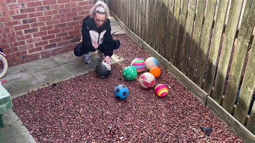 Girl Pop Soccer Ball Fun