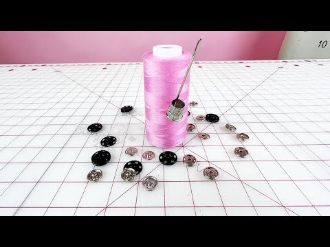 How To Hand Sew A Snap Button Onto Anything | Sew Anastasia