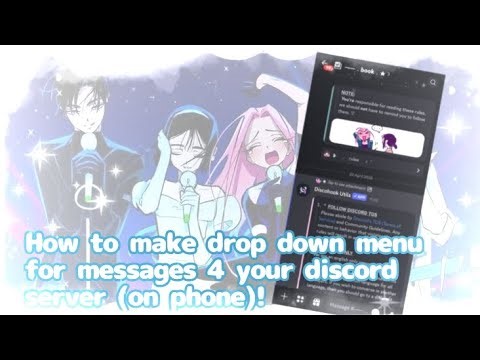 🪼 ⸺ How to make a dropdown menu using discohook on phone! This tut works for both desktop & mobile ♡