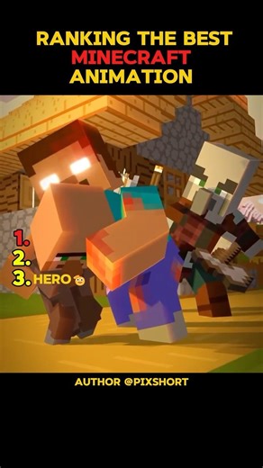 Ranking The Best Minecraft Animations #minecraft #shorts #animation
