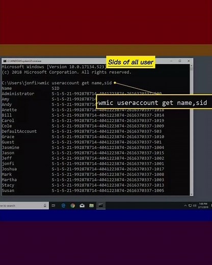 How to Find a Users SID on Windows