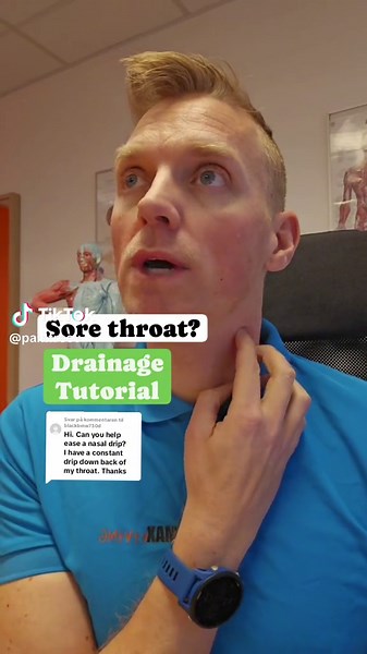 Swollen Lymph Nodes Drainage Tutorial for Sore Throat Relief