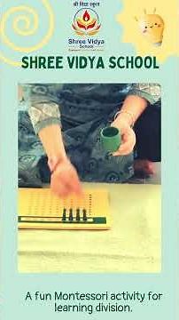 How to Learn Division Using the Montessori Division Board At Shree Vidya School #education #activity