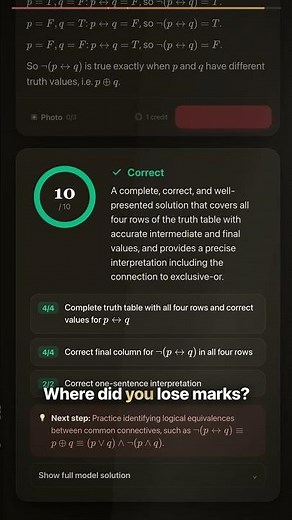 What is ¬(p ↔ q)? It's not ¬p ↔ ¬q — Propositional Logic #Shorts
