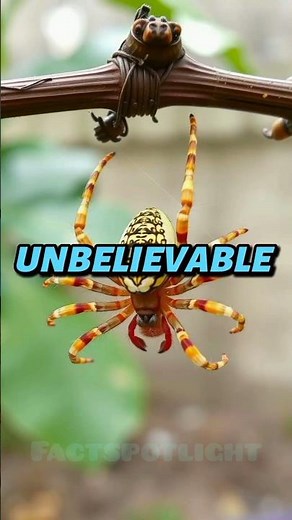Did You Know Banana Spiders Spin Golden Webs?😯💥#facts#nature#wildlife#spiders#bananaspider