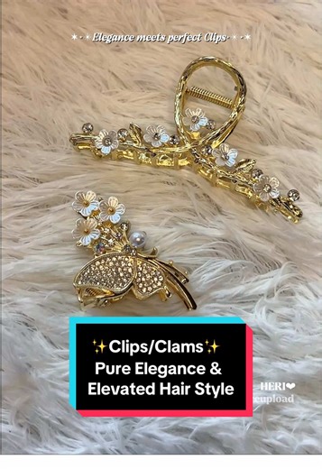 Elevate Your Hair Style with Elegant Clips & Clams