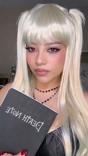 Jess | Makeup • Tutorials on Instagram: "Whose name should I write in my death note? 🤔 #halloween #misaamane #deathnote #deathnotecosplay #halloweencostume #misa"