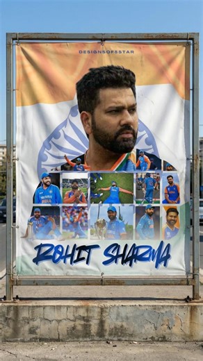 Turning Rohit Sharma into Art 🎨 | Creative Poster Design #shorts #viralshort #rohitsharma